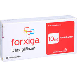 Abbildung: Forxiga 10 mg Filmtabletten 10 St, Filmtabletten PZN 16795243
