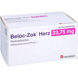 Abbildung: Beloc-Zok Herz 23,75 mg Retardtabletten 90 St, Retard-Tabletten PZN 16795326