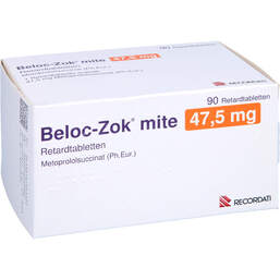 Abbildung: Beloc-Zok mite 47,5 mg Retardtabletten 90 St, Retard-Tabletten PZN 16795332