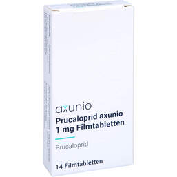 Abbildung: Prucaloprid axunio 1 mg Filmtabletten 14 St, Filmtabletten PZN 16798916