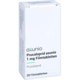Abbildung: Prucaloprid axunio 1 mg Filmtabletten 28 St, Filmtabletten PZN 16798945