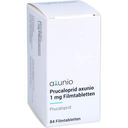 Abbildung: Prucaloprid axunio 1 mg Filmtabletten 84 St, Filmtabletten PZN 16798951