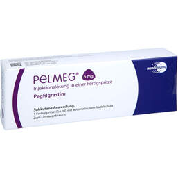 Abbildung: Pelmeg 6 mg Injektionslösung Fertigspritze mit autom.Nadels. 1 St, Injektionslösung PZN 16798997