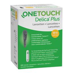 Abbildung: One Touch Delica Plus Nadellanzetten 30 G 0,32mm 100 St, Lanzetten PZN 16804025