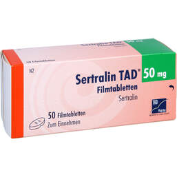 Abbildung: Sertralin TAD 50 mg Filmtabletten 50 St, Filmtabletten PZN 16804172