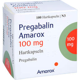 Abbildung: Pregabalin Amarox 100 mg Hartkapseln 100 St, Hartkapseln PZN 16805131