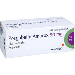 Abbildung: Pregabalin Amarox 50 mg Hartkapseln 100 St, Hartkapseln PZN 16805444