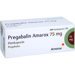 Abbildung: Pregabalin Amarox 75 mg Hartkapseln 100 St, Hartkapseln PZN 16805496