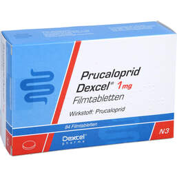 Abbildung: Prucaloprid Dexcel 1 mg Filmtabletten 84 St, Filmtabletten PZN 16806225