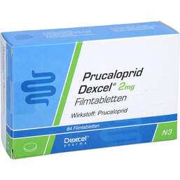 Abbildung: Prucaloprid Dexcel 2 mg Filmtabletten 84 St, Filmtabletten PZN 16806254