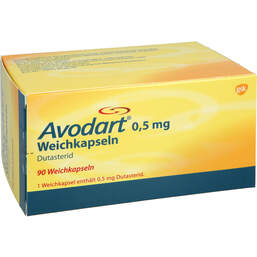 Abbildung: Avodart 0,5 mg Weichkapseln 90 St, Weichkapseln PZN 16811060