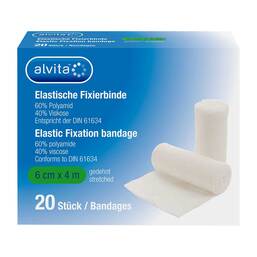 Abbildung: Alvita elastische Fixierbinde 6 cmx4 m 20 St, Binden PZN 16811491
