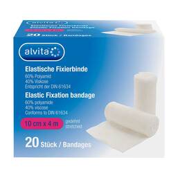 Abbildung: Alvita elastische Fixierbinde 10 cmx4 m 20 St, Binden PZN 16811568