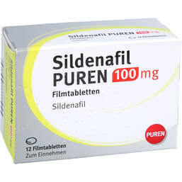 Abbildung: Sildenafil Puren 100 mg Filmtabletten 12 St, Filmtabletten PZN 16815916