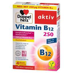 Abbildung: Doppelherz Vitamin B12 250 aktiv Tabletten Tabletten, 120 St PZN 16824105