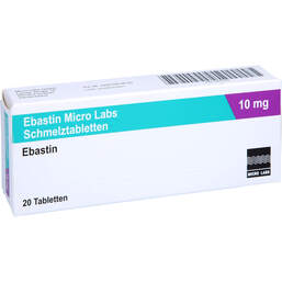 Abbildung: Ebastin Micro Labs 10 mg Schmelztabletten 20 St, Schmelztabletten PZN 16824559