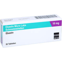 Abbildung: Ebastin Micro Labs 10 mg Schmelztabletten 50 St, Schmelztabletten PZN 16824588