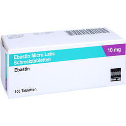 Abbildung: Ebastin Micro Labs 10 mg Schmelztabletten 100 St, Schmelztabletten PZN 16824594