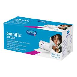 Abbildung: Omnifix silicone Fixiervlies 10 cmx2 m 1 St, Pflaster PZN 16830956