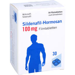 Abbildung: Sildenafil-Hormosan 100 mg Filmtabletten 30 St, Filmtabletten PZN 16834055