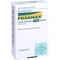 Abbildung: Fosamax 70 mg 1x wöchentlich Tabletten 12 St, Tabletten PZN 16834730
