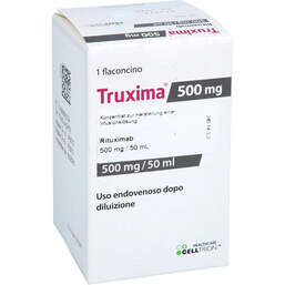 Abbildung: Truxima 500 mg Konzentrat zur Herstellung einer Infusionslösung 1 St, Infusionslösungskonzentrat PZN 16838202