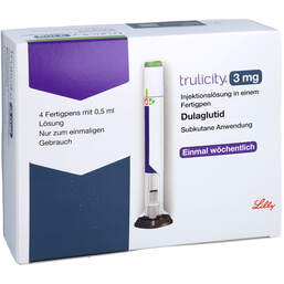 Abbildung: Trulicity 3 mg Injektionslösung in einem Fertigpen 4 St, Injektionslösung PZN 16840340