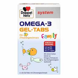 Abbildung: Doppelherz Omega-3 Gel-Tabs family system Kautabletten, 120 St PZN 16849708