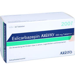Abbildung: Eslicarbazepin Aristo 200 mg Tabletten 60 St, Tabletten PZN 16850901