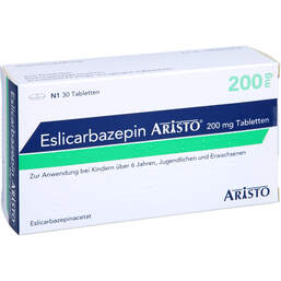 Abbildung: Eslicarbazepin Aristo 200 mg Tabletten 30 St, Tabletten PZN 16850918