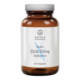 Abbildung: Zink 50 mg Zinkacetat depot Shanab Kapseln 60 St, Kapseln PZN 16851131