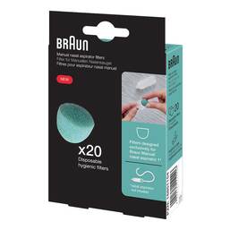 Abbildung: Braun Manueller Nasensauger Ersatz Hygienefilter 20 St PZN 16851154