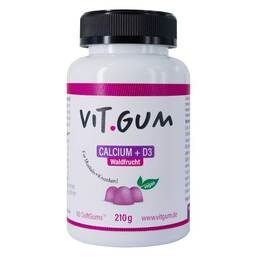 Abbildung: Vitgum Calcium + D3 Waldfrucht vegan Softgums Kaudragees, 60 St PZN 16852076