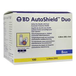 Abbildung: BD Autoshield Duo Sicherheits Pen Nadel 8 mm 100 St, Kanüle PZN 16861218 