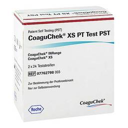 Abbildung: Coaguchek XS PT Test Pst 2X24 St, Teststreifen PZN 16861425