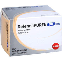 Abbildung: Deferasipuren 90 mg Filmtabletten 90 St, Filmtabletten PZN 16861773