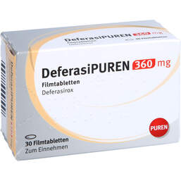 Abbildung: Deferasipuren 360 mg Filmtabletten 30 St, Filmtabletten PZN 16861804