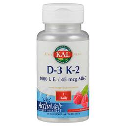 Abbildung: Vitamin D3 K2 1000 I.E. / 45 µg Activmelt Lutschtab. 60 St, Lutschtabletten PZN 16863312