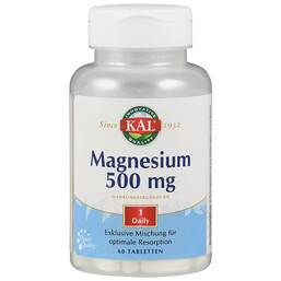 Abbildung: Magnesium 500 mg Tabletten 60 St, Tabletten PZN 16865682