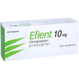 Abbildung: Efient 10 mg Filmtabletten 98 St, Filmtabletten PZN 16870387