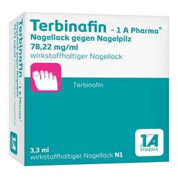 Abbildung: Terbinafin - 1 A Pharma® Nagellack gegen Nagelpilz Wirkstoffhaltiger Nagellack, 3.3 ml PZN 16874327