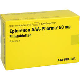 Abbildung: Eplerenon AAA-Pharma 50 mg Filmtabletten 100 St, Filmtabletten PZN 16875947
