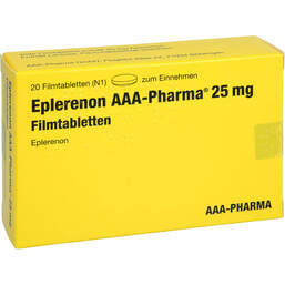 Abbildung: Eplerenon AAA-Pharma 25 mg Filmtabletten 20 St, Filmtabletten PZN 16875953