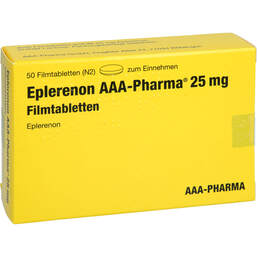 Abbildung: Eplerenon AAA-Pharma 25 mg Filmtabletten 50 St, Filmtabletten PZN 16875976