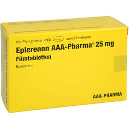 Abbildung: Eplerenon AAA-Pharma 25 mg Filmtabletten 100 St, Filmtabletten PZN 16876059