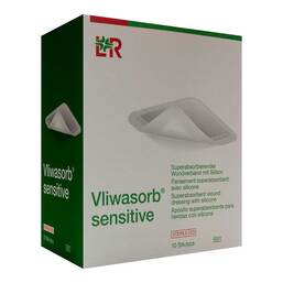 Abbildung: Vliwasorb sensitive 20x20 cm superabsorb.Wundverband 10 St, Verband PZN 16876390