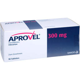 Abbildung: Aprovel 300 mg Filmtabletten 98 St, Filmtabletten PZN 16876467