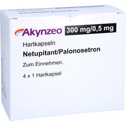 Abbildung: Akynzeo 300 mg / 0,5 mg Hartkapseln 4 St, Hartkapseln PZN 16884768