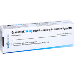 Abbildung: Grasustek 6 mg Injektionslösung in einer Fertigspritze 1 St, Injektionslösung PZN 16885377
