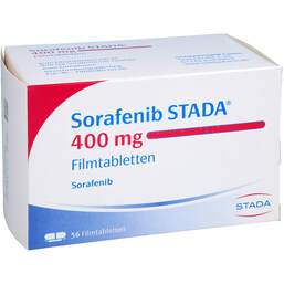 Abbildung: Sorafenib STADA 400 mg Filmtabletten 56 St, Filmtabletten PZN 16886879